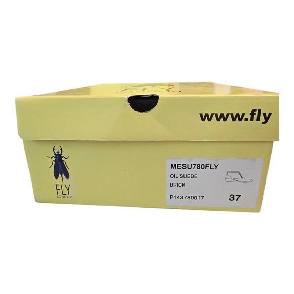 Fly London Shoes Womens Size 37 Brick Oil Suede Lace Up Ankle Booties Fallcore - Picture 13 of 13